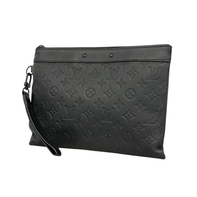 Pre-owned Louis Vuitton Pochette To-go Black Leather Clutch Bag ()