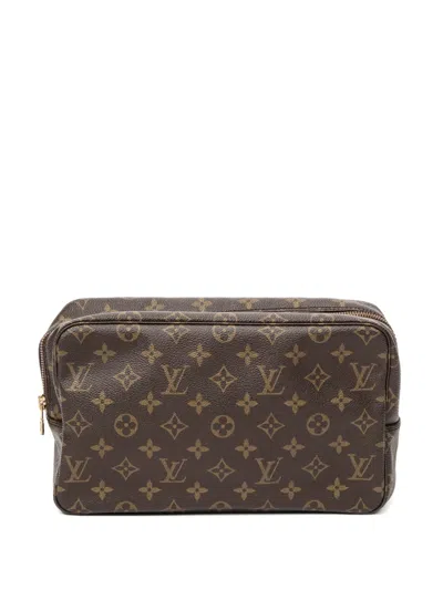 Pre-owned Louis Vuitton Pochette Toilette Pouch In Brown