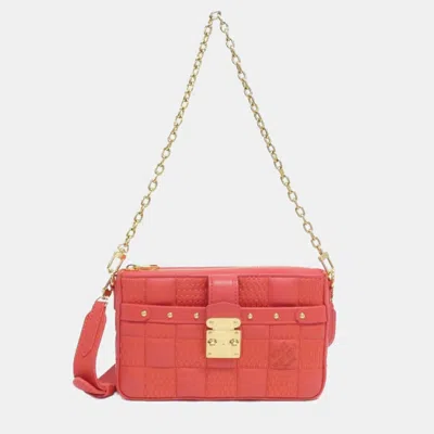 Pre-owned Louis Vuitton Pochette Troca Shoulder Bag In Red