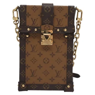 Pre-owned Louis Vuitton Pochette Trunk Brown Canvas Clutch Bag ()