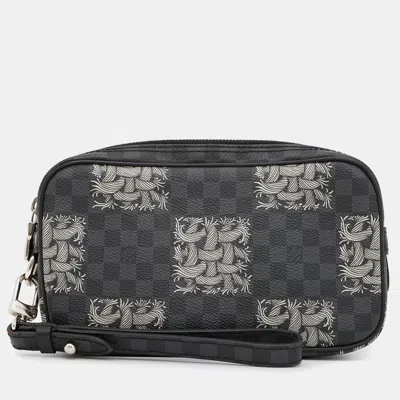 Pre-owned Louis Vuitton Pochette Volga Christopher Nemeth Noir Damier Graphite In Black