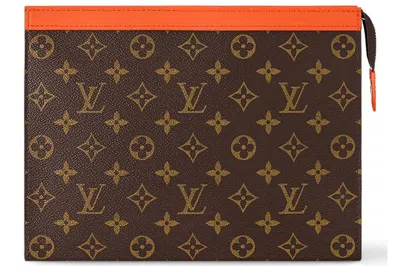 Pre-owned Louis Vuitton Pochette Voyage Mm Colormania Orange