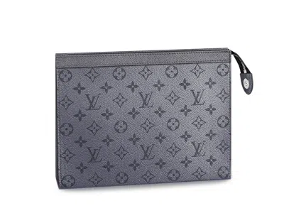 Pre-owned Louis Vuitton Pochette Voyage Mm Monogram In Gunmetal Gray