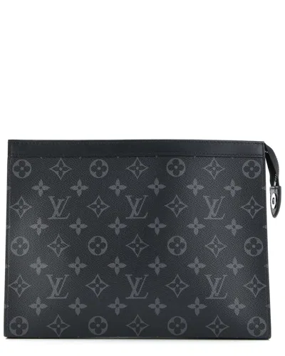 Pre-owned Louis Vuitton Pochette Voyage Monogram Eclipse Canvas Mm (authentic Pre-loved)