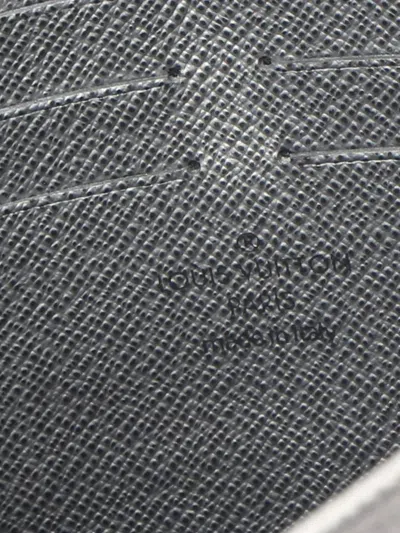Pre-owned Louis Vuitton Pochette Voyage Monogram Taigarama Mm Clutch Bag In Grey