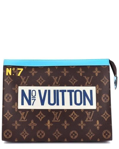 Pre-owned Louis Vuitton Pochette Voyage No.7 Trunk L'oeil Vintage Monogram Canvas Mm (authentic Pre-loved)