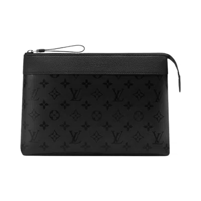 Pre-owned Louis Vuitton Pochette Voyage Souple 'black Monogram Midnight Canvas' | Men's Size Onesize