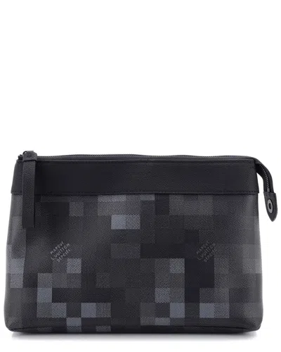 Pre-owned Louis Vuitton Pochette Voyage Souple Damoflage Coated Canvas (authentic Pre-loved)