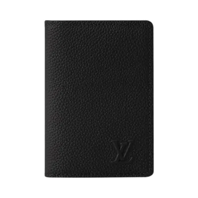 Pre-owned Louis Vuitton Pocket Organizer 'black Waxy Calfskin Leather' | Men's Size Onesize