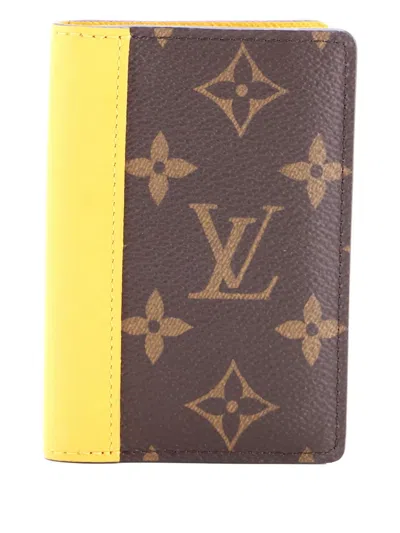 Pre-owned Louis Vuitton Pocket Organizer Macassar Monogram Canvas Small Wallets In Brown
