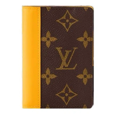 Louis Vuitton Pocket Organizer Monogram Macassar Canvas 'jaune Mat' In Yellow