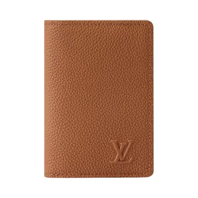 Pre-owned Louis Vuitton Pocket Organizer 'tan Waxy Calfskin Leather' | Men's Size Onesize In Brown