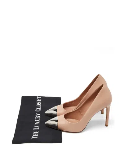 Pre-owned Louis Vuitton Pointed-toe Leather Heeled Pumps In Neutral