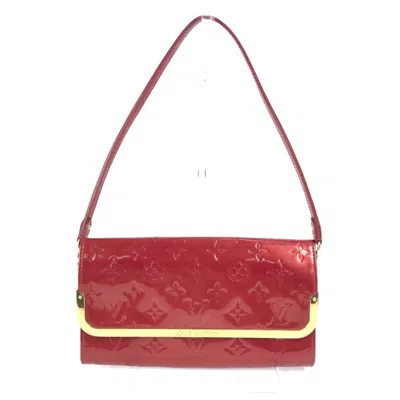 Pre-owned Louis Vuitton Pomme D'amour Red Color Monogram Vernis Canvas Clutch Bag Shoulder Bag ()