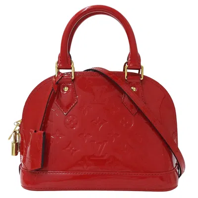 Pre-owned Louis Vuitton Pomme D'amour Red Color Monogram Vernis Handbag Shoulder Bag ()