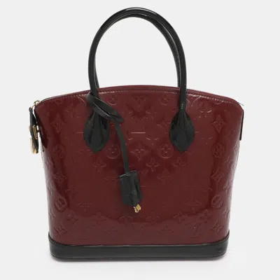 Pre-owned Louis Vuitton Pomme D'amour Vernis Lock It Pm Bag In Red