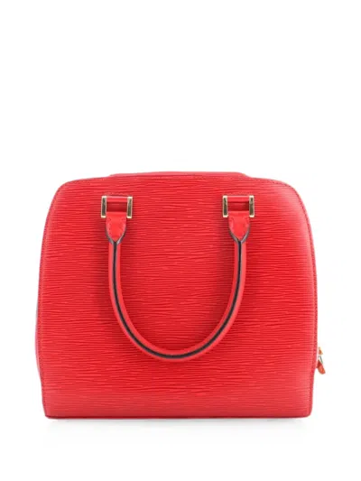 Pre-owned Louis Vuitton Pont Neuf Handbag Epi Leather Pm Satchel In Red