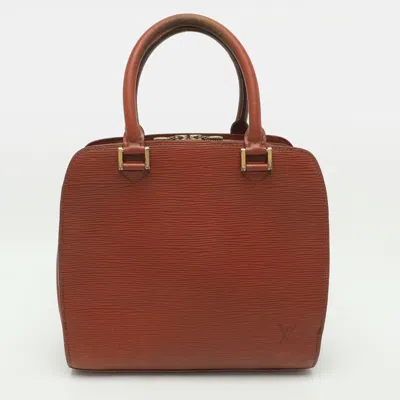 Pre-owned Louis Vuitton Pont Neuf Pm Cipango Gold Epi Leather Bag In Brown