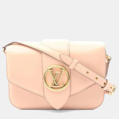 Pre-owned Louis Vuitton Pont Neuf Rose Himalaya Crossbody Shoulder Bag Leather Pink