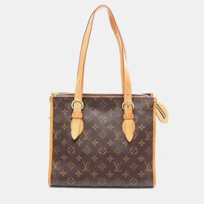 Pre-owned Louis Vuitton Popincourt Haut Brown Monogram Canvas Tote
