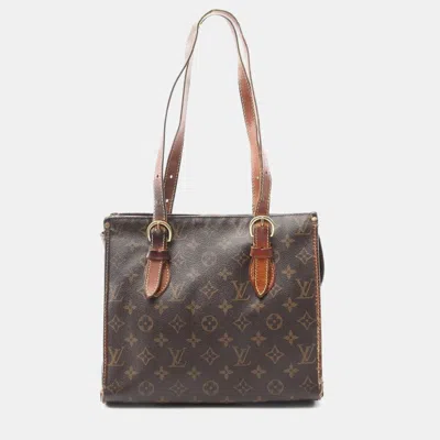 Pre-owned Louis Vuitton Popincourt Haut Brown Monogram Canvas Tote