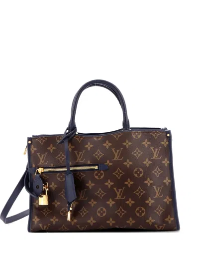Pre-owned Louis Vuitton Popincourt Nm Handbag Monogram Canvas With Leather Pm Tote Bag In Brown