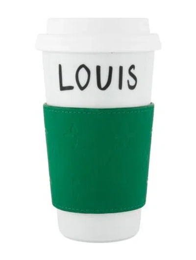 Pre-owned Louis Vuitton Porcelain Travel Cup In Green