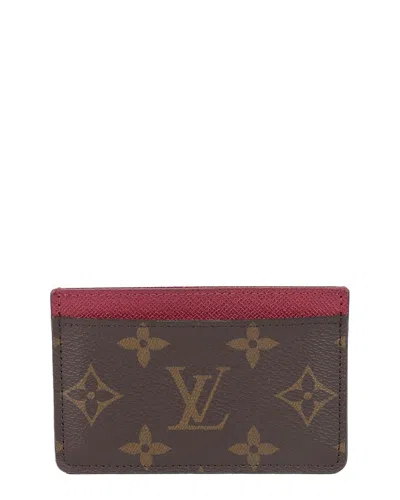 Pre-owned Louis Vuitton Port Cart Iconic Card Holder (authentic Pre-loved)
