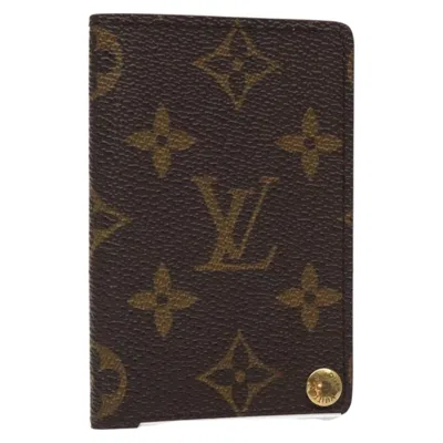 Pre-owned Louis Vuitton Porte Carte Credit Brown Canvas Wallet  ()