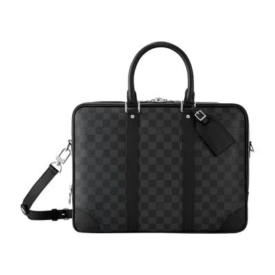 Louis Vuitton Porte Documents Voyage In Black