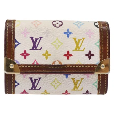 Pre-owned Louis Vuitton Porte Monnaie Plat Multicolour Canvas Wallet  ()