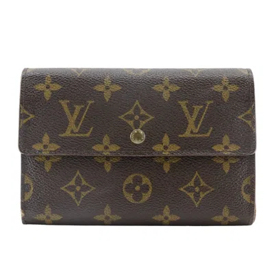 Pre-owned Louis Vuitton Porte Tresor Etui Papier Brown Canvas Wallet  ()