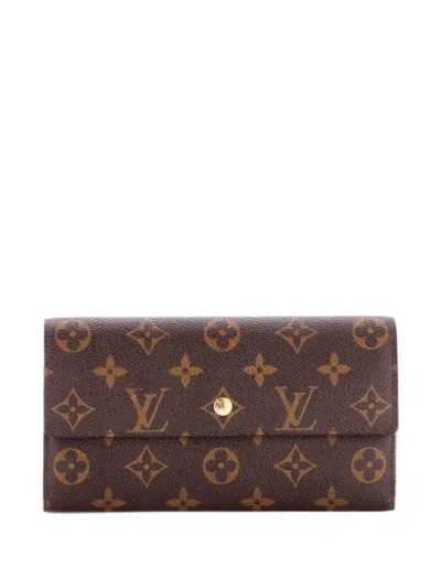 Pre-owned Louis Vuitton Porte Tresor International Wallet Monogram Canvas Small Wallets In Brown