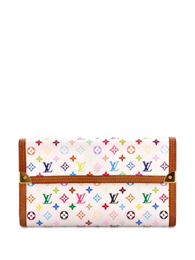 Pre-owned Louis Vuitton Porte Tresor International Wallet Monogram Multicolor Small Wallets In White