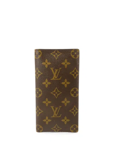 Pre-owned Louis Vuitton Porte Valeurs Monogram Wallet In Brown