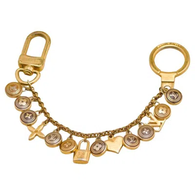 Pre-owned Louis Vuitton Porte-clés Chaine Pastilles Bag Charm In Brown