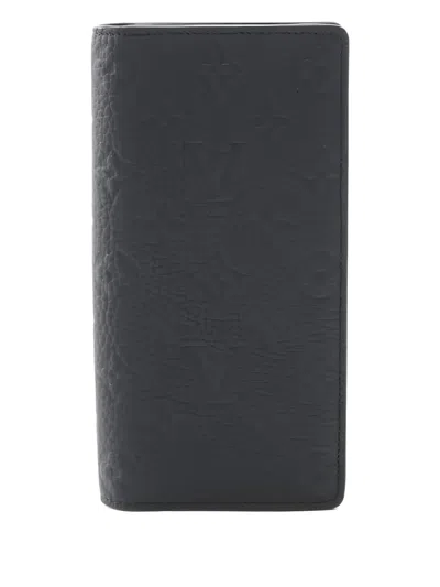 Pre-owned Louis Vuitton Portefeuil Brother Monogram Wallet In Black