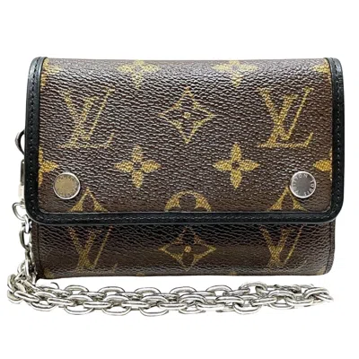 Pre-owned Louis Vuitton Portefeuille Canvas Wallet () In Brown