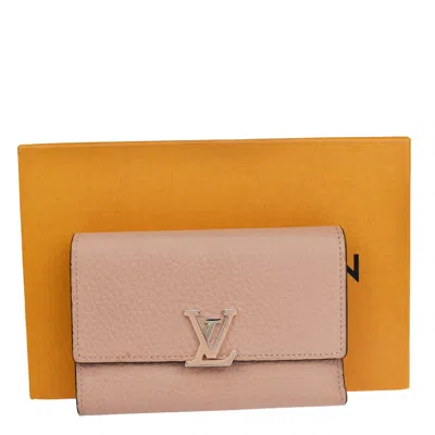 Pre-owned Louis Vuitton Portefeuille Capucines Pink Leather Wallet  ()