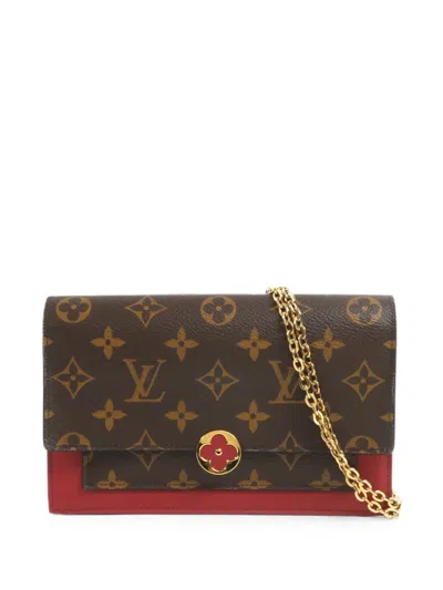 Pre-owned Louis Vuitton Portefeuille Flore Shoulder Bag In Brown