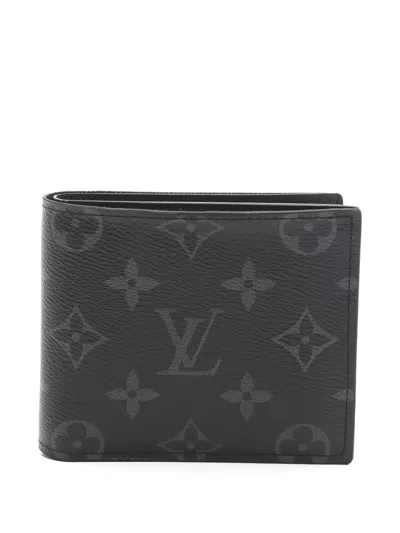Pre-owned Louis Vuitton Portefeuille Marco Nm Eclipse Bifold Wallet In Black