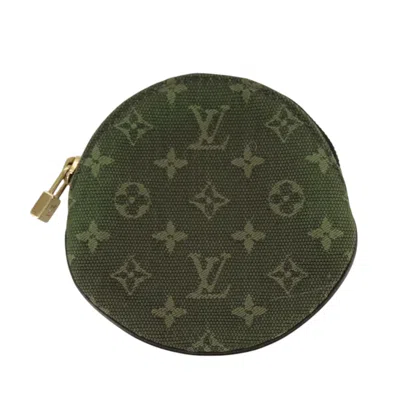 Pre-owned Louis Vuitton Portefeuille Ron Khaki Canvas Wallet  ()