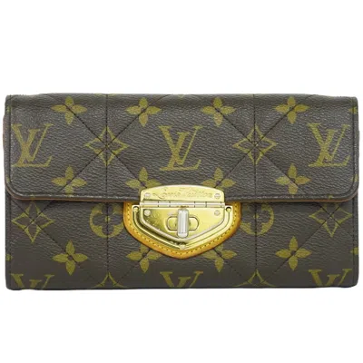 Pre-owned Louis Vuitton Portefeuille Sarah Canvas Wallet () In Brown