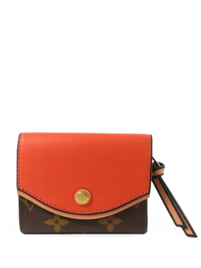 Pre-owned Louis Vuitton Portefeuille Tuileries Monogram Wallet In Orange