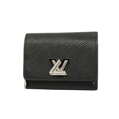 Pre-owned Louis Vuitton Portefeuille Twist Black Leather Wallet  ()