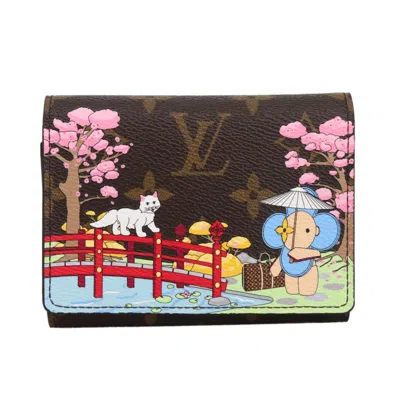 Pre-owned Louis Vuitton Portefeuille Victorine Brown Canvas Wallet  ()