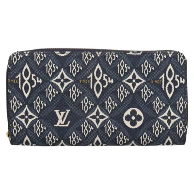 Pre-owned Louis Vuitton Portefeuille Zippy Blue Canvas Wallet  ()