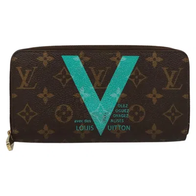 Pre-owned Louis Vuitton Portefeuille Zippy Brown Canvas Wallet  ()