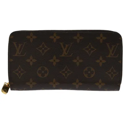 Pre-owned Louis Vuitton Portefeuille Zippy Canvas Wallet () In Brown