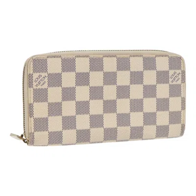 Pre-owned Louis Vuitton Portefeuille Zippy White Canvas Wallet  ()